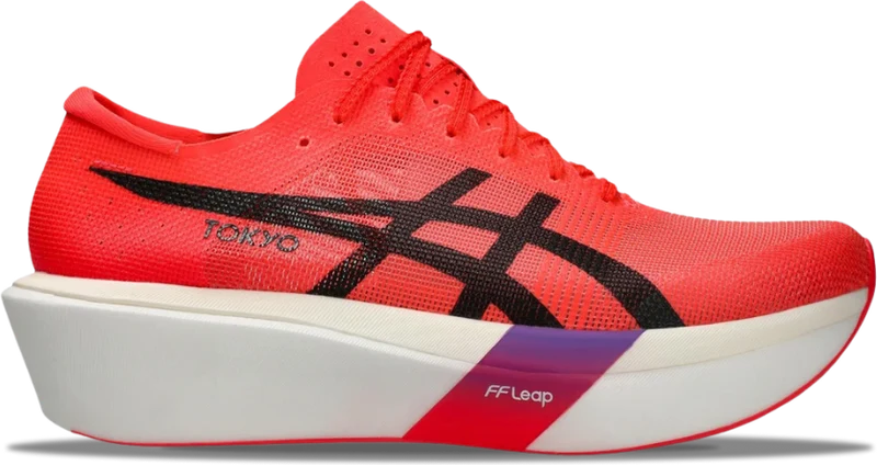 ASICS Metaspeed Sky Tokyo roja, vista lateral