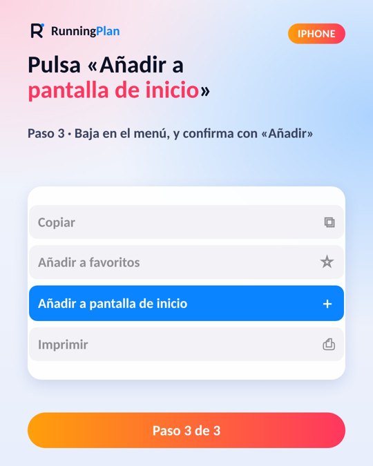 iPhone: pulsa Añadir a pantalla de inicio