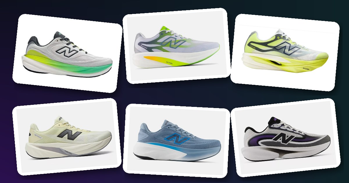 Montaje con fotos de zapatillas New Balance de carretera