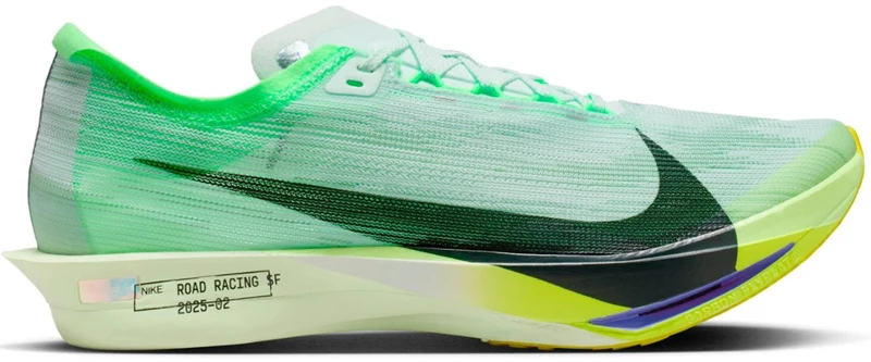 Nike Streakfly 2 verde y amarilla, vista lateral