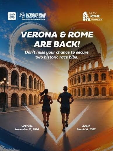 Imagen promocional «Verona & Rome are back» con el Coliseo y la Arena de Verona